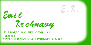 emil krchnavy business card